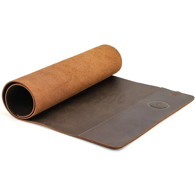 Wireless Charging Pad - Tapis de souris en cuir de