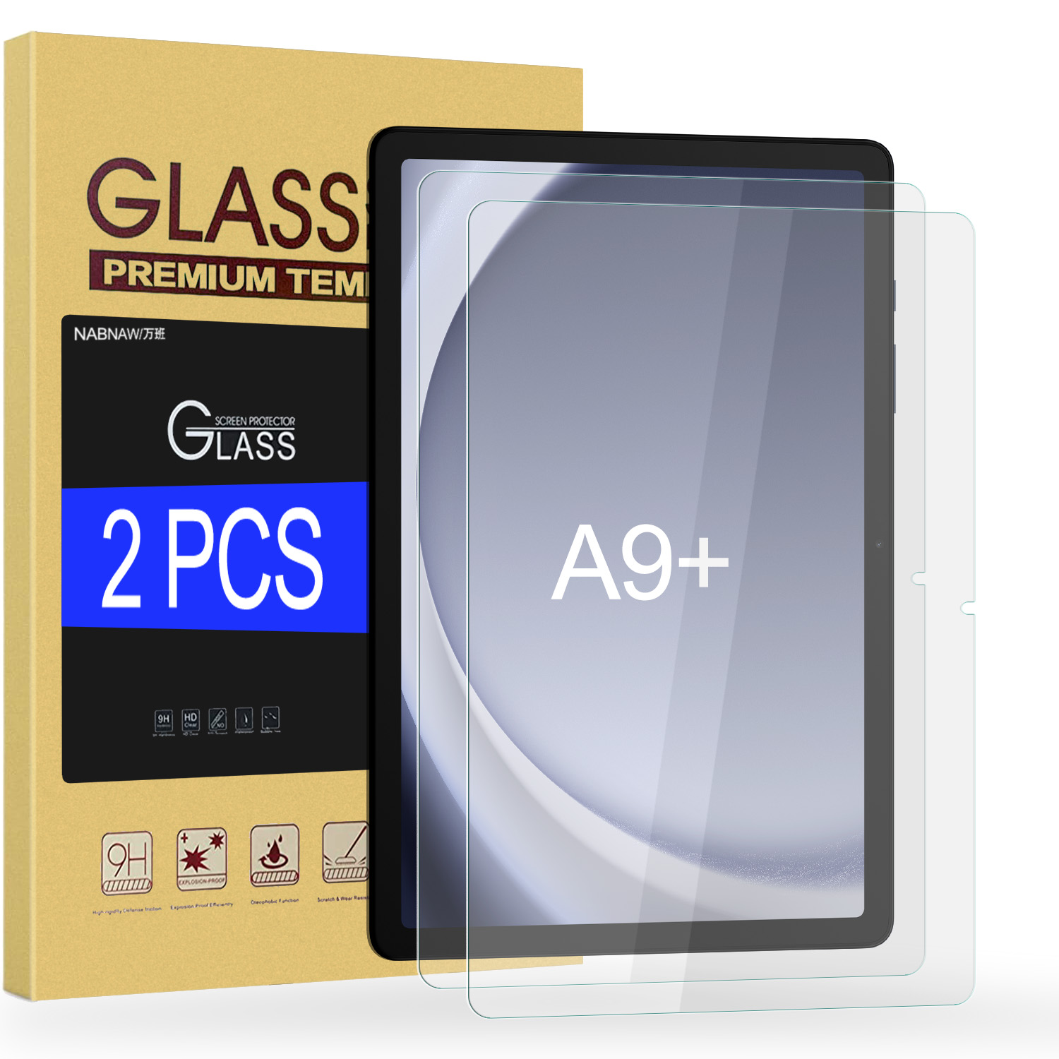 Galaxy Tablet Accessories - Protecteur d'écran HD anti-rayures, 2 pièces,