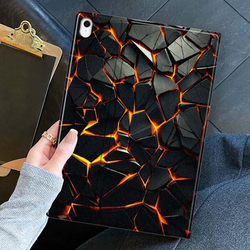 Art lave fissuré lueur de feu  - Samsung Tablet S9 Accessories avis et prix