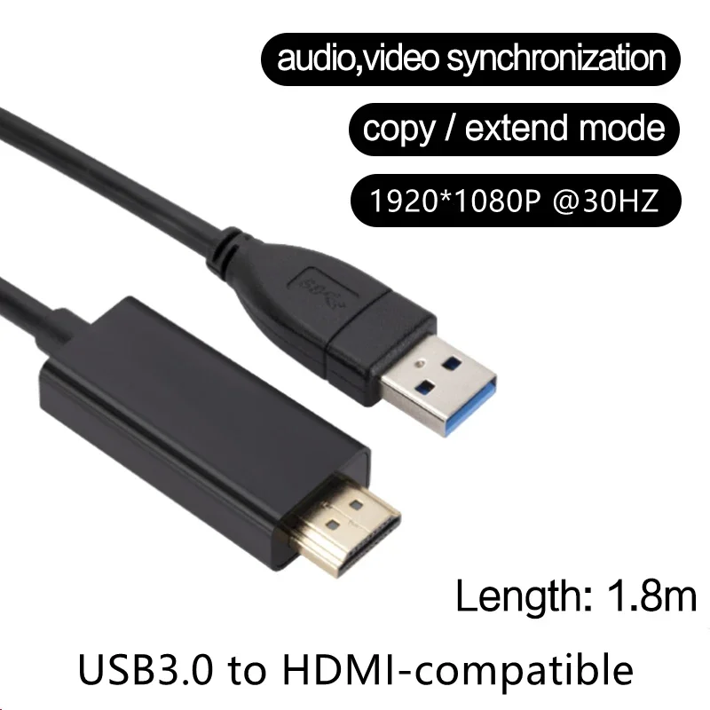 Câble USB 3.0 vers HDMI, 1.8M, - Hdmi Adapter Tablet avis et prix