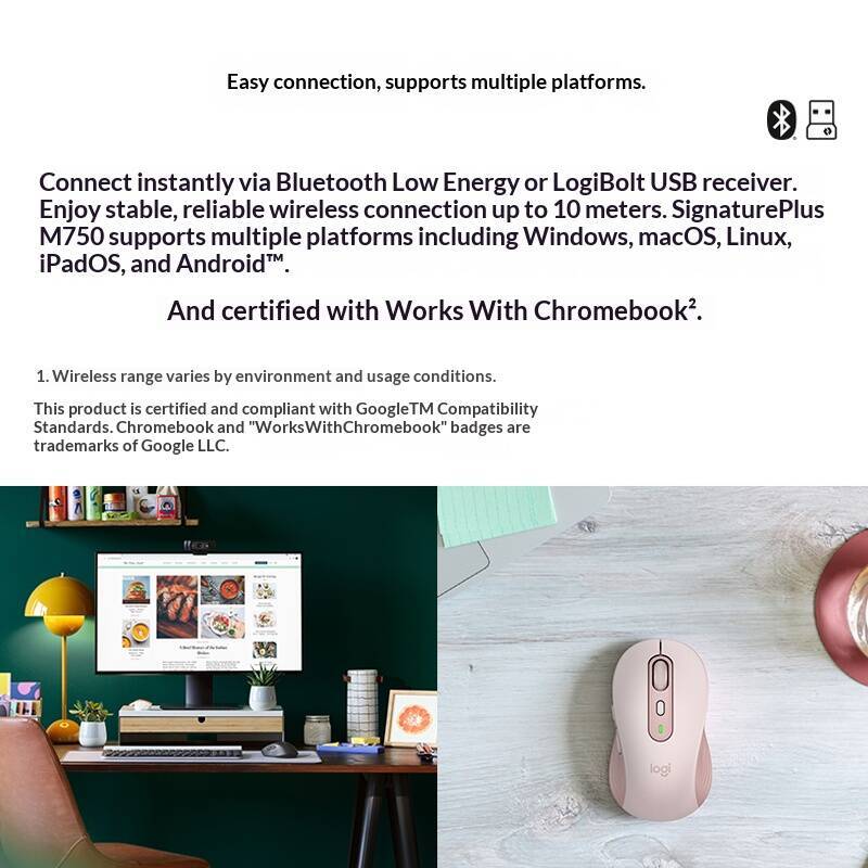 Souris Bluetooth M750, clic si - Logitech Tablet Accessories avis et prix